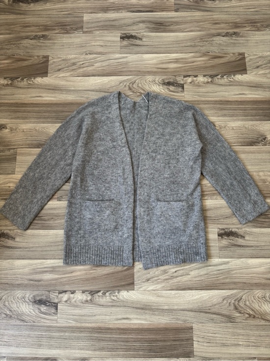 All Saints Sweaters - AllSaints Zoe Cardigan Relaxed Fit Wool Blend in Grey Marl Size Medium